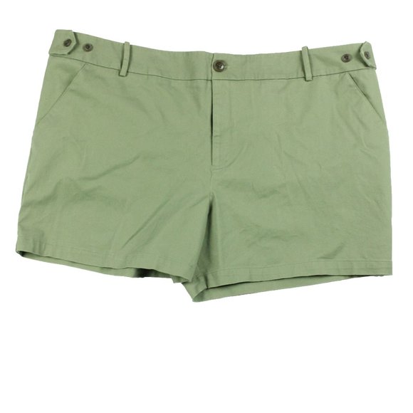 Ava & Viv Pants - Ava & Viv Olive Green Casual Chino Shorts Size 26W